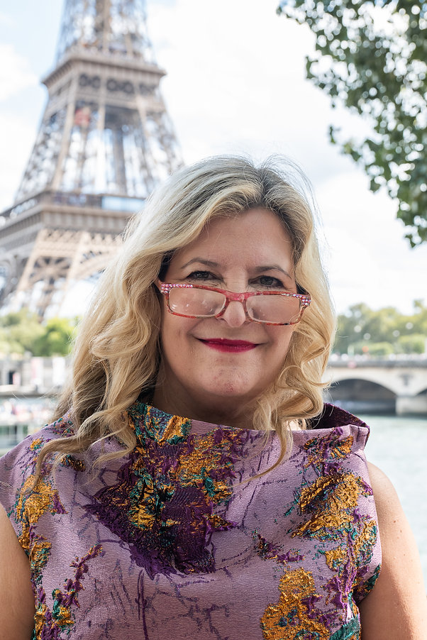 Sarah E. Endline in Paris with the Eiffel Tower